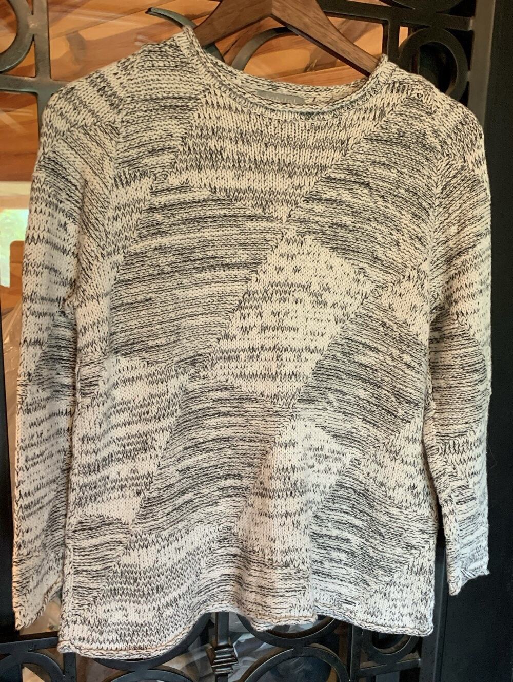 Habitat Clothes To Live In Jigsaw Block Knit Sweater Womens Size S